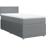 Maison Chic Box spring postelja - Vzmetna postelja z vzmetnico svetlo siva 90x190 cm blago SL5660, (21906845) Cene