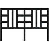  Posteljno vzglavje črno 126x4x100 cm trdna borovina, (20643318) | Shoptok.si