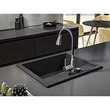 Ferro SUDOPERA GRANITNA FERRO 580X480 1 CRNA SA POP-UP SIFONOM fi115 | Eponuda.com