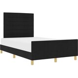  Krevetna konstrukcija s uzglavljem Crna 160 x 200 cm tkanina | shoptok.hr