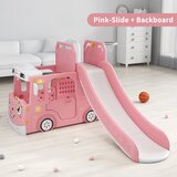 Premium Stil Dečiji roze vozić sa toboganom/ košem i ostavom za igračke | Eponuda.com