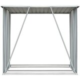  Vrtna ostava za drva od pocinčanog čelika 163 x 83 x 154 cm siva | shoptok.hr