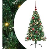 vidaXL Umjetna preddekorirana božićna jelka Zelena 120 cm PVC | Shoptok.si