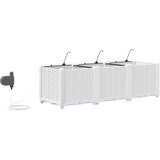  Vrtna saksija 3 pcs Bijeli 120 x 40 x 37,5 cm Plastika | shoptok.hr