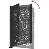  Vrtna vrata crna 100x150 cm čelični valoviti dizajn | shoptok.hr