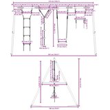 vidaXL Zunanji komplet gugalnica, trapez, lestev, gugalnica z diski | Shoptok.si