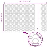 vidaXL Hexagonalna ograja 1.5x10 m Pocinkano jeklo | Shoptok.si