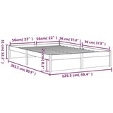  Okvir za krevet od masivnog drva bijeli 120 x 200 cm | shoptok.hr