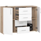 AKORD Komoda, 1 Polica, Hrast Sonoma/Bela, (5000332361) | Shoptok.si