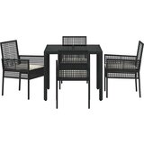 Vrtni set za objed 5 pcs Crna poliratan | shoptok.hr