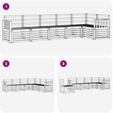  Set vanjskih sofa 6 pcs Bijela 306 x 128,5 x 73 cm | Eponuda.com