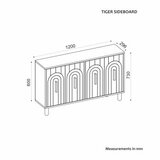 Hanah home komoda tiger walnut