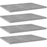 Police za knjige 4 kom siva boja betona 40 x 30 x 1,5 cm drvene | shoptok.hr
