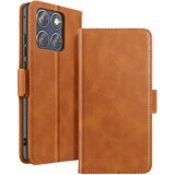 AVIZAR Preklopna Torbica za Motorola Edge 70 Fusion s Patina Efektom in Stojalom, Rjava, (5000274429) | Shoptok.si