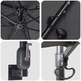  Vrtni suncobran S LED lampica Antracit 248,5 x 247,5 x 160 cm | shoptok.hr