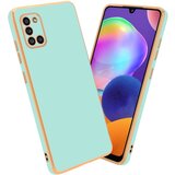 Cadorabo Ohišje, združljiv s Samsungom v sijajni metini zeleni barvi - Zlato - zaščitni pokrov iz fleksibilnega silikona TPU in z zaščito pred kamero, (20593561) Cene