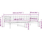 vidaXL Dnevna postelja 90x190 cm trdna borovina | Shoptok.si