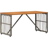 Vanjski stol Sivi 80 x 40 x 40 cm Čelik i Poli Ratan - Sivi | shoptok.hr