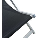 vidaXL Sklopive stolice za plažu 2 kom crne od aluminija i tekstilena | shoptok.hr