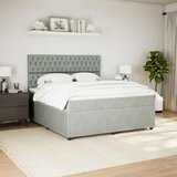  Krevet s oprugama i madracem svjetlosivi 180x200 cm baršunasti | shoptok.hr