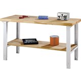 eurokraft pro Plošča za delovno mizo, masivna plošča iz bukovine, širina 1500 mm, debelina 40 mm | Shoptok.si