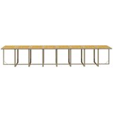  21-dijelni vrtni blagovaonski set od poliratana s jastucima bež - Bež i smeđa Bez naslona za noge 20 | shoptok.hr
