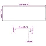  Okenske police 2 kosa neobdelana 120x40x2 cm trdna hrastovina | Shoptok.si