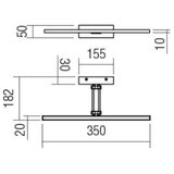  Redo 01-3460 - LED svetlo za slike LINEAR LED/8W/230V 35 cm CRI 92 bela | Eponuda.com