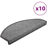  Prostirke za stepenice 10 kom 65x24x4 cm tamno sive poluokrugle velike | shoptok.hr