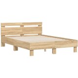  Okvir za krevet s uzglavljem i LED boja hrasta 120x200 cm | shoptok.hr