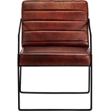  Fotelja od prave kože tamnosmeđa | Eponuda.com