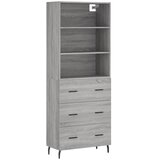  Visoka komoda siva sonome 69,5x34x180 cm od konstruiranog drva | shoptok.hr