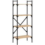 Maison Chic Knjižna omara - Knjižni regal 4-nadstropna sonoma 56x31,5x138,5 cm inž. les, (21726286) | Shoptok.si