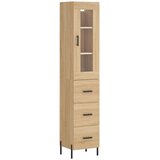  Visoka komoda hrasta sonome 34,5x34x180cm od konstruiranog drva | shoptok.hr