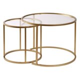 Hanah home aurum - 60, 42 - gold, transparent goldtransparent coffee table set | Eponuda.com