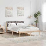  Kovinska posteljna konstrukcija Rjava in taupe 135 x 190 cm, (5000084259) | Shoptok.si