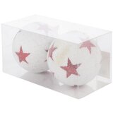  NOVOGODIŠNJI UKRAS KUGLA SA ZVEZDAMA 2/1 10CM | Eponuda.com