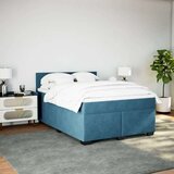 vidaXL Krevet s oprugama i madracem plavi 140x190 cm baršunasti | shoptok.hr