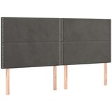  Box spring postelja z vzmetnico LED temno siva 200x200 cm žamet, (20725392) | Shoptok.si
