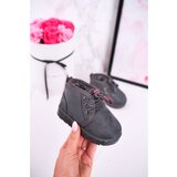 Kesi Children's Lace-up Snow Boots Insulated With Fur Grey Hunter | Shoptok.si