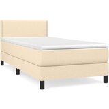  S oprugama i madracem krem 100 x 200 cm od tkanine | shoptok.hr