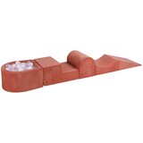 MeowBaby Foam Playground 4-delni komplet za igranje bazena s penasto žogo, 100 žog Velvet Marsala rdeča: bela/prozorna, (21333738) | Shoptok.si