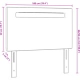  Naslon za glavo Enostavna zasnova Cappuccino 100 cm iz umetnega usnja, (22008400) | Shoptok.si