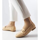 Gemre Hinkle women's beige suede loafers with a buckle | shoptok.hr