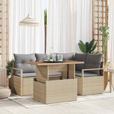  Vrtni set za objed s jastukom 5 pcs Bež i siva | shoptok.hr