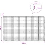  Gabion s žicom debljine 5 mm i mrežom 10x10 cm 350x30x200 cm | shoptok.hr