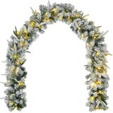 Mini božićno drvce 45 cm 125 LED lampica Topla bijela PVC i PE - Bijela 45 cm s LED svjetlima | shoptok.hr