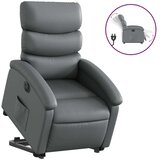 vidaXL Električni naslonjač na podizanje od umjetne kože siva | shoptok.hr