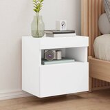  The Living Store Stenske TV omarice z LED lučkami 2 kosa bela 40x30x40 cm - TV Stenska Omarica, (21555212) Cene