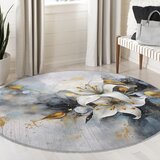 Mila Home modra/siva pralna okrogla preproga ø 120 cm golden lilly – | Shoptok.si